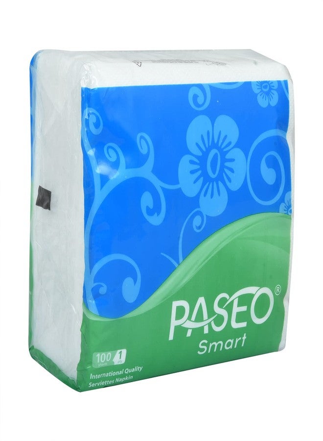Paseo Smart Extra Soft 30 x 30 cm Tissue Paper Napkins 100 Pulls - Image 4