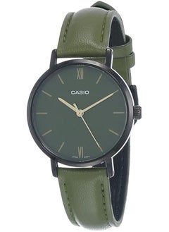 CASIO Casio Watch for Women LTP-VT02BL-3AUDF Analog Leather Band Green  - Image 1