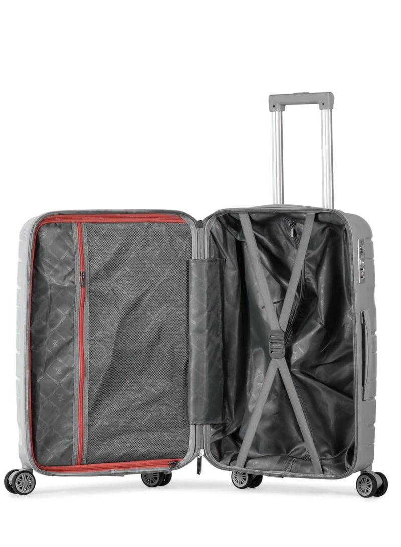 milano Milano Anti-Break Luggage Set 5 Pieces (12",14",20",24",28") (Silver) - Image 4