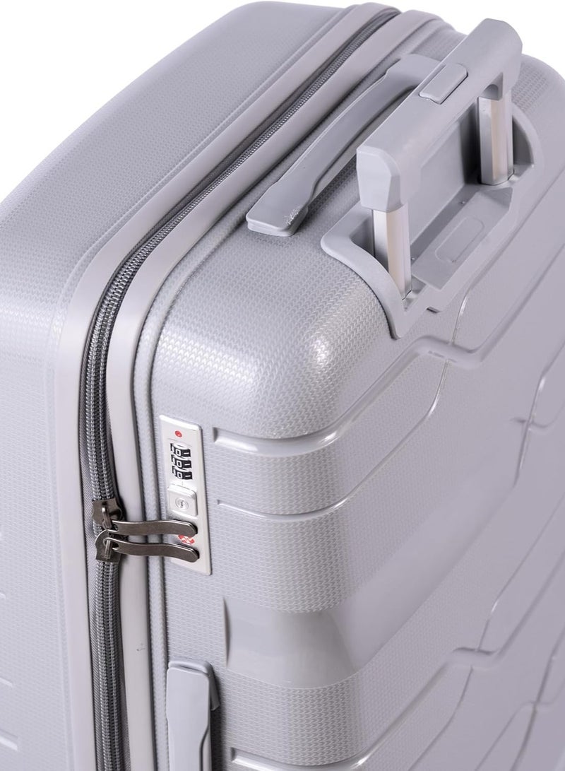 milano Milano Anti-Break Luggage Set 5 Pieces (12",14",20",24",28") (Silver) - Image 5
