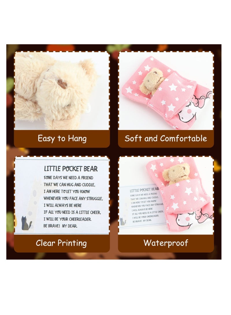 Excefore A Little Pocket Bear in a Tin Box, Hug Teddy Bear, Mini Animal Pocket Hug Bear, Fuzzy Mini Teddy Bears, for Valentines, Graduation, Birthday, Wedding (Brown) - Image 4