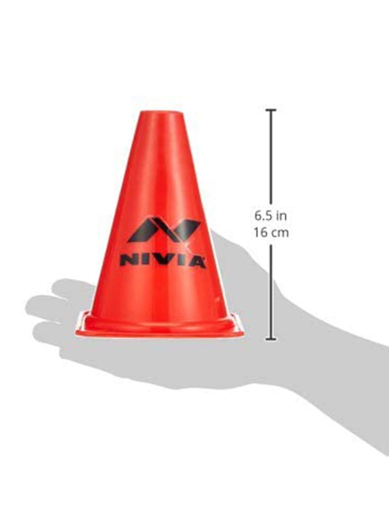 Nivia 555 Plastic Marking Cones | Size: Universal | Material: Plastic | Pack of 6 | For Unisex | Impact-resistant | Flexible | Highly durable | Perfect for emergency responders, Schools, Municipalities, Parking lots, Construction, Utility trucks, Tow trucks Road safety - Image 3