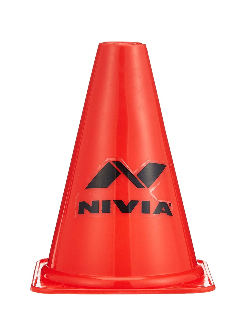 Nivia 555 Plastic Marking Cones | Size: Universal | Material: Plastic | Pack of 6 | For Unisex | Impact-resistant | Flexible | Highly durable | Perfect for emergency responders, Schools, Municipalities, Parking lots, Construction, Utility trucks, Tow trucks Road safety - Image 2