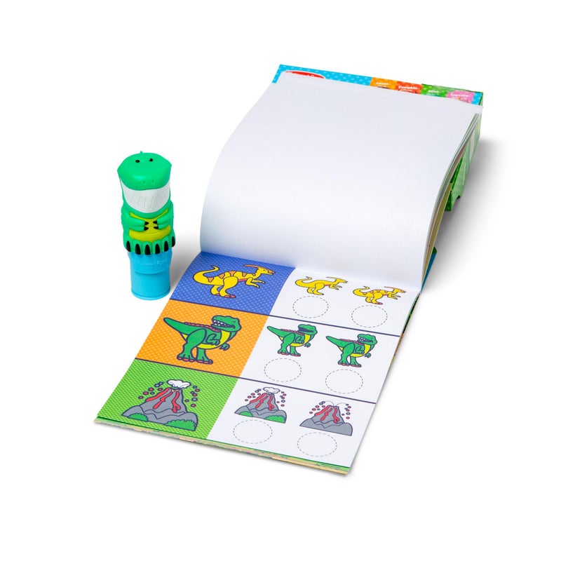 Melissa & Doug Sticker Wow!â„¢ Dinosaur Bundle: 24-Page Activity Book, Refillable Sticker Stamper, Mini Pad, 500 Stickers, Arts and Crafts for Kids Ages 3+ - Image 4