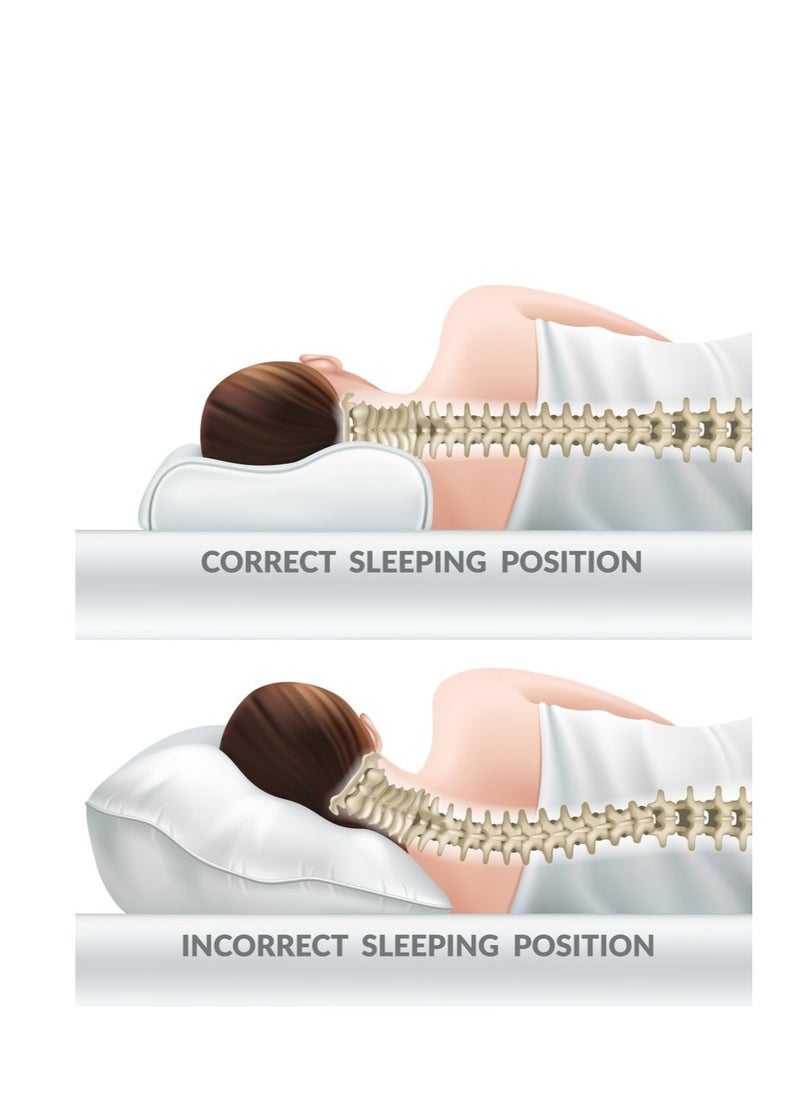 Max Comfort - American memory foam medical pillow designed to provide maximum comfort during sleep. A pillow that supports the neck vertebrae to achieve the correct sleeping position. - Image 1