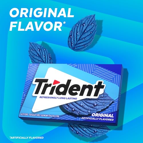 Trident ترايدنت نكهة علكة خالية من السكر - عبوات من 14 قطعة، إجمالي 168 قطعة، عبوة من 12 - Image 5