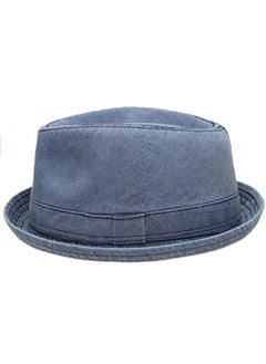 Epoch Men'S Casual Vintage Style Washed Cotton Fedora Hat (Us, Alpha, Small, Medium, Navy-F2232)  - Image 2
