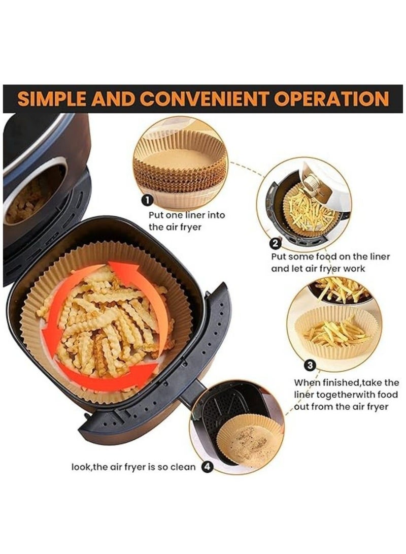 اي ار تي سي ورق المقلاة الهوائية و بطانة ورقية صالحة للطعام للاستعمال مرة واحدة للفرن و الميكروويف مقاوم للزيت غير لاصق للخبز والتحميص، شكل دائري من ARTC - Image 4