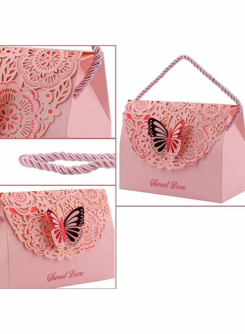 Decorative Boxes Gift Bags Butterflies with Handle, Wedding Driew Party Favor Bags Paper for Anniversary, Birthday Parties, Baby Shower, Bridal Showers - Image 4