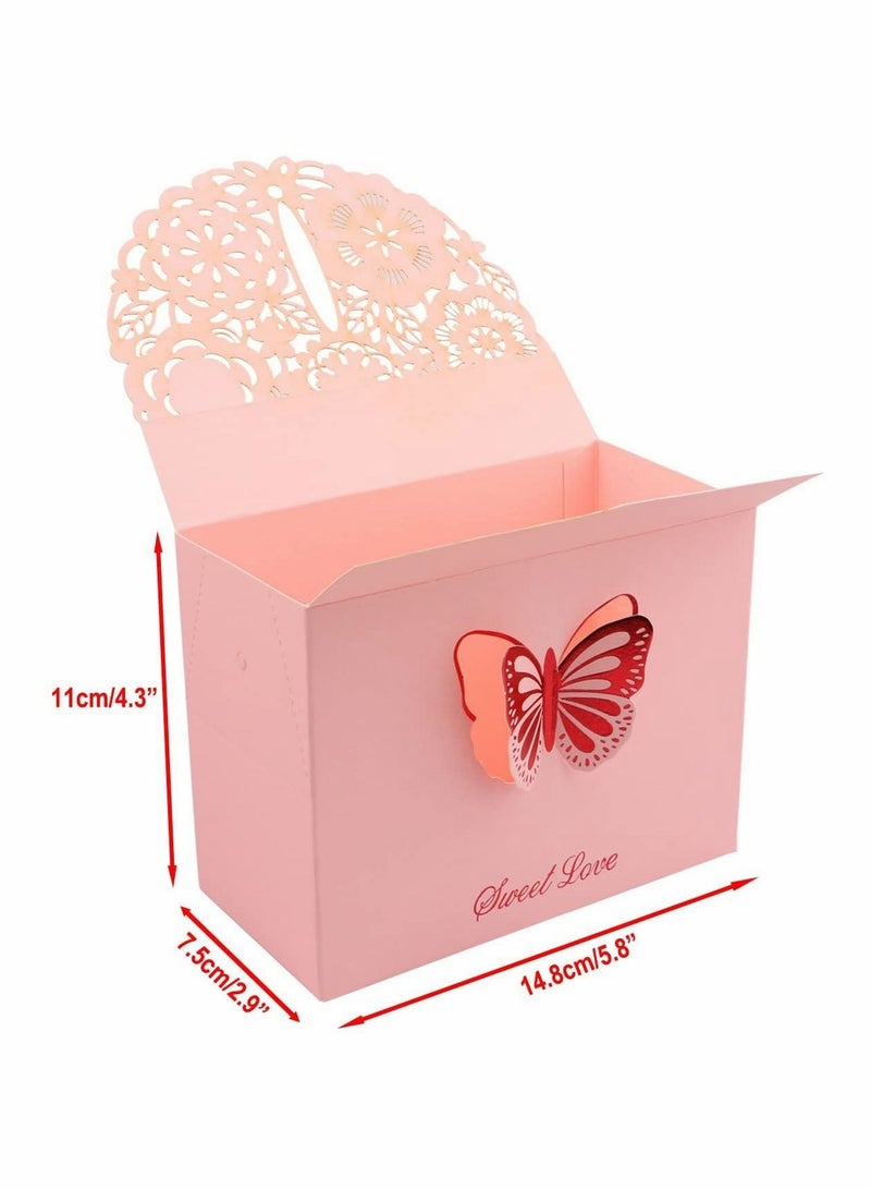Decorative Boxes Gift Bags Butterflies with Handle, Wedding Driew Party Favor Bags Paper for Anniversary, Birthday Parties, Baby Shower, Bridal Showers - Image 2