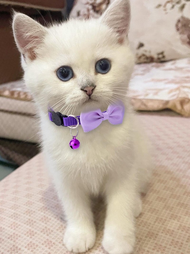 Tamhoo 16 PCS Cute Cat Collar with Bells Kitten Collars for Girls Pink Cat Collar Breakaway Cat Collars for Girl Cats Small Kitten Collar with Bell Boy Pet Collar for Cats Kitten Supplies Flower Cat Collar - Image 2