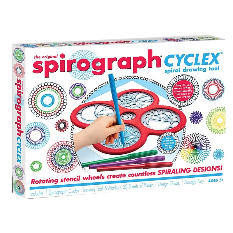 Spirograph – Cyclex Set – Art Kit – Rotating Stencil Wheel Creates Countless Designs – For Ages 8+ - Image 1
