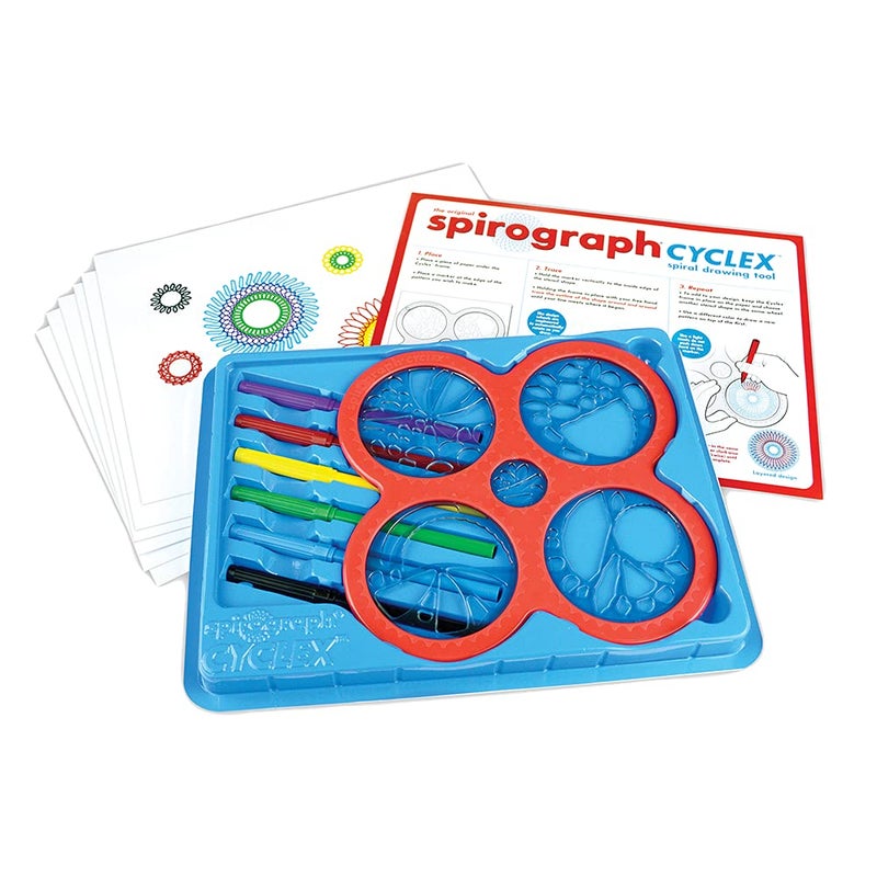 Spirograph – Cyclex Set – Art Kit – Rotating Stencil Wheel Creates Countless Designs – For Ages 8+ - Image 2