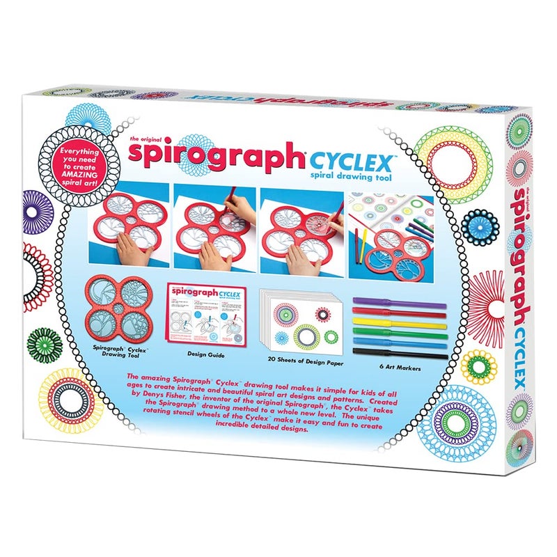 Spirograph – Cyclex Set – Art Kit – Rotating Stencil Wheel Creates Countless Designs – For Ages 8+ - Image 4