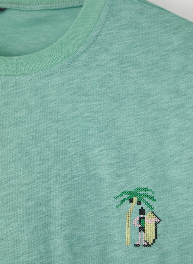 trendyol Men's Mint T-shirt - Image 4