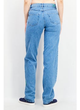 Don't Call Me Jennyfer Women Regular Fit Embroidered Non Stretchable Jeans, Blue  - Image 3