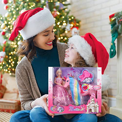 BETTINA Magical Light Unicorn Princess Dolls Set, Unicorn Toys for Girls, Horse Toy with Mane and Tail, Princess Toys, Unicorn Gifts for Girls - Image 4