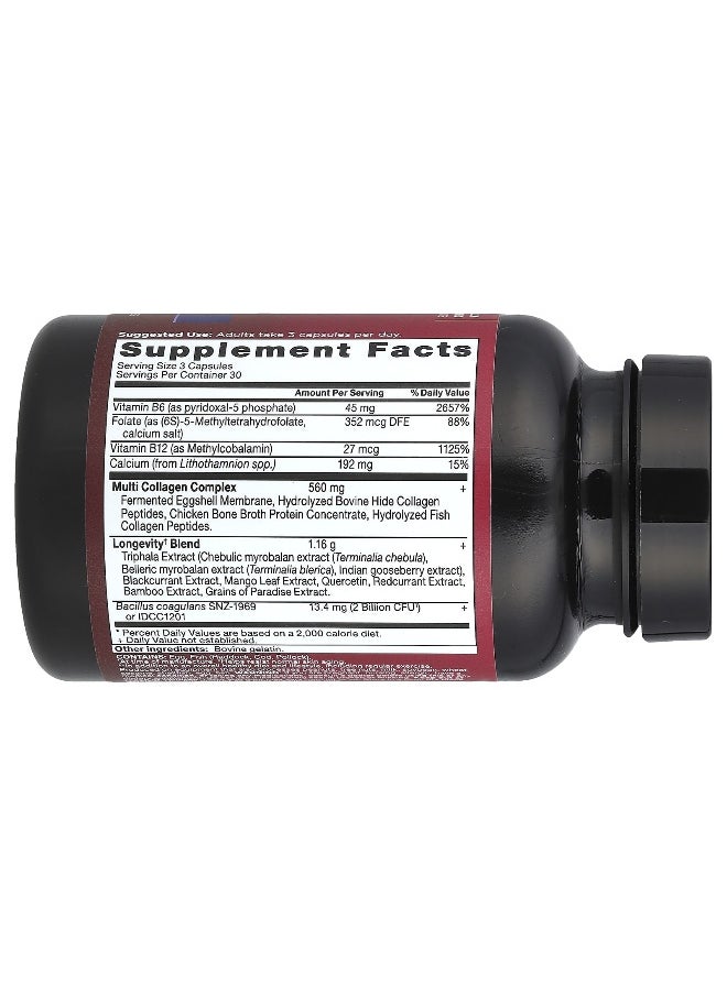 Ancient Nutrition - Ancient Nutrition, Multi Collagen Advanced, Longevity, 90 Capsules - Image 1