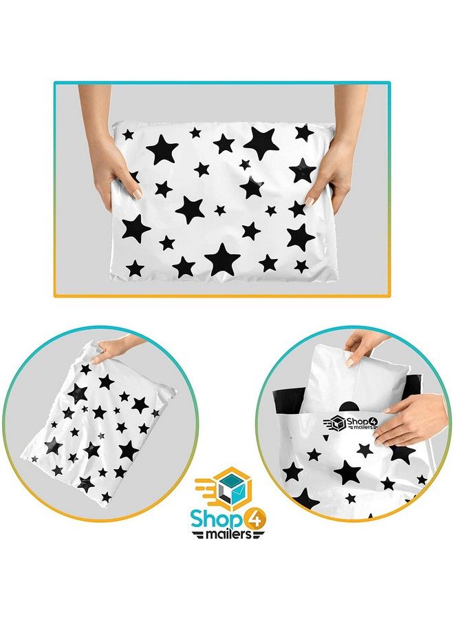 Shop4Mailers 10 X 13 Black And White Stars Poly Bag Mailer Envelopes 2 Mil (100 Pack Bw Star) - Image 5