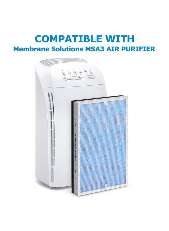 isingo MSA3 True HEPA Replacement Filter, Compatible with Membrane Solutions MSA3/MSA3S Air Purifier,【Upgraded】3-in-1 H13 True HEPA Filter, 2-Pack - Standard Version - Image 2