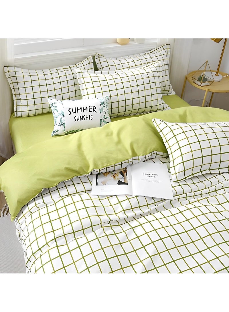 عام “طقم ملاءات من 4 قطع، مجموعة أغطية لحاف ناعمة من القطن، بدون لب، تحتوي على 1 غطاء لحاف بحجم 200 * 230 سم و1 ملاءة و2 غطاء وسادة.” - Image 1