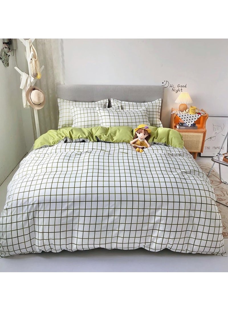 عام “طقم ملاءات من 4 قطع، مجموعة أغطية لحاف ناعمة من القطن، بدون لب، تحتوي على 1 غطاء لحاف بحجم 200 * 230 سم و1 ملاءة و2 غطاء وسادة.” - Image 2