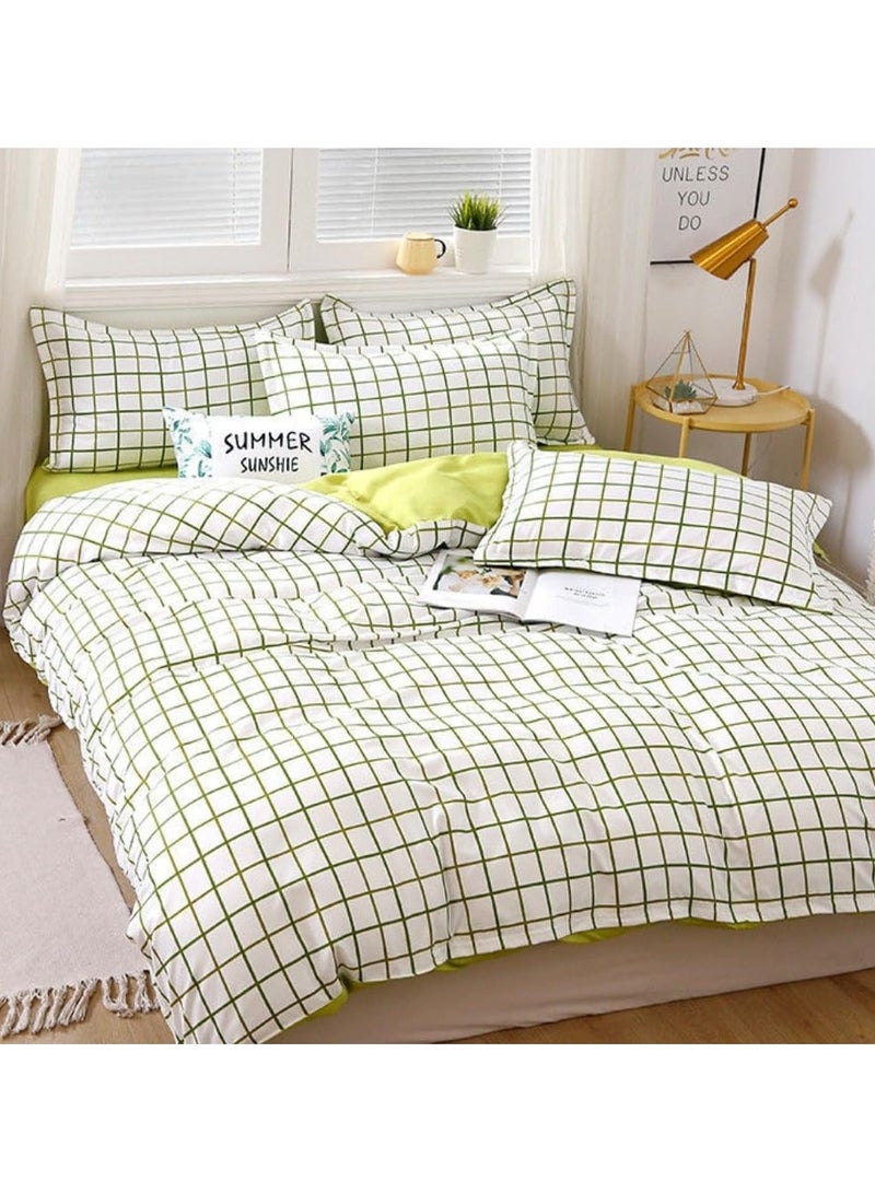 عام “طقم ملاءات من 4 قطع، مجموعة أغطية لحاف ناعمة من القطن، بدون لب، تحتوي على 1 غطاء لحاف بحجم 200 * 230 سم و1 ملاءة و2 غطاء وسادة.” - Image 3