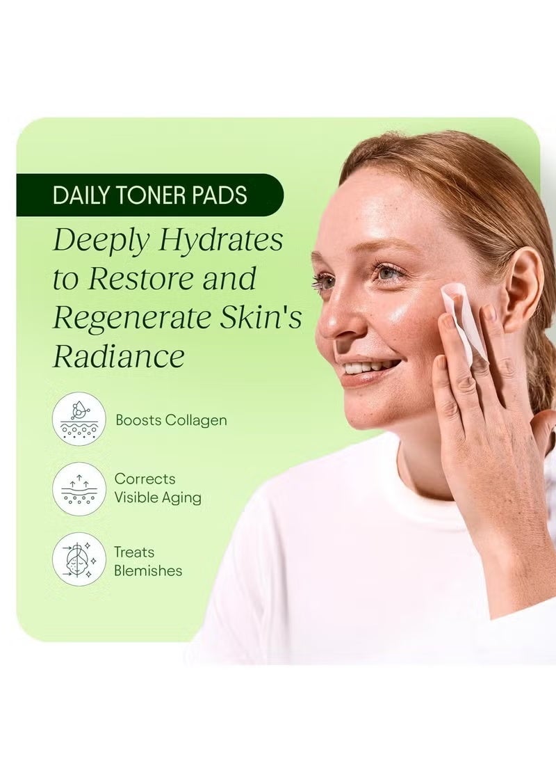 Jiyu Skin Cell Renewal and Rejuvenation Toning &Brightening Face Pads Antioxidante Rich Dermatologically Tested - 100 Pads - Image 5