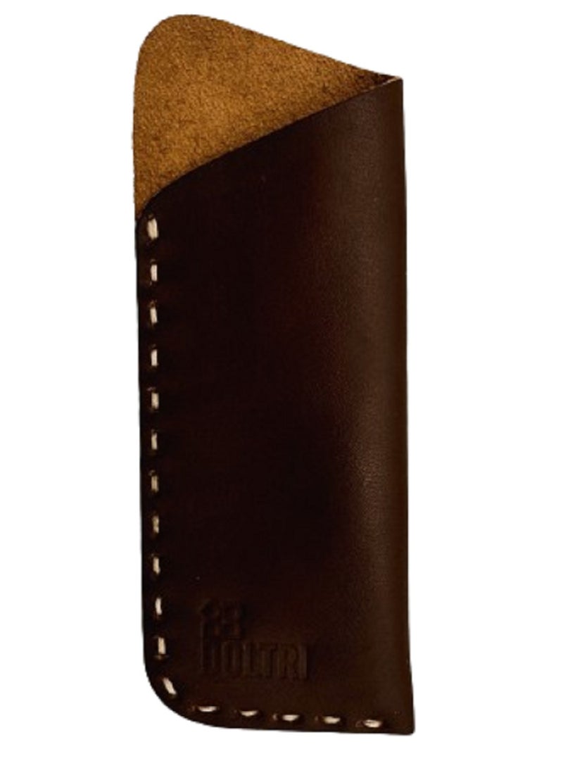 Generic Doltri - Specs Glasses Hand Stitched Leather Case-Brown  - Image 1
