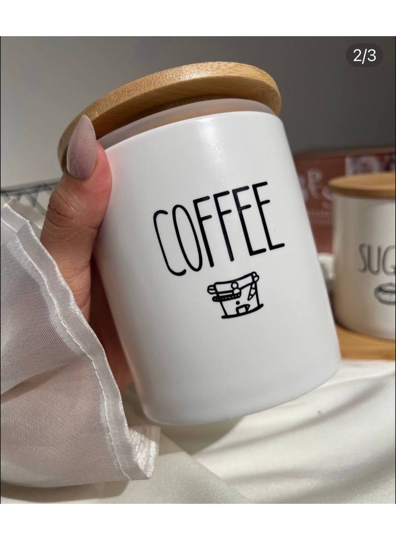 طقم كوفي بورسلين ابيض - Image 2
