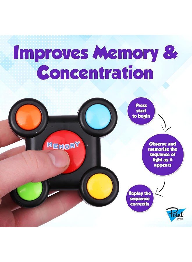 Electronic Color Memory Toy, Interactive Light Up Game, Stimulates Brain Development, Suitable for Kids Ages 6+ Years Old, Durable Plastic Construction Multicolor - Image 2