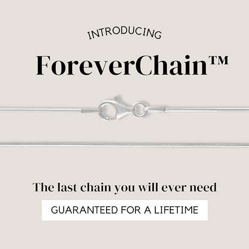 KISPER Silver 8 Sided Snake Chain Necklace –Thin, Dainty, 925 Sterling Silver Jewelry for Women & Men with Lobster Clasp – Made in Italy, 18” - Image 2