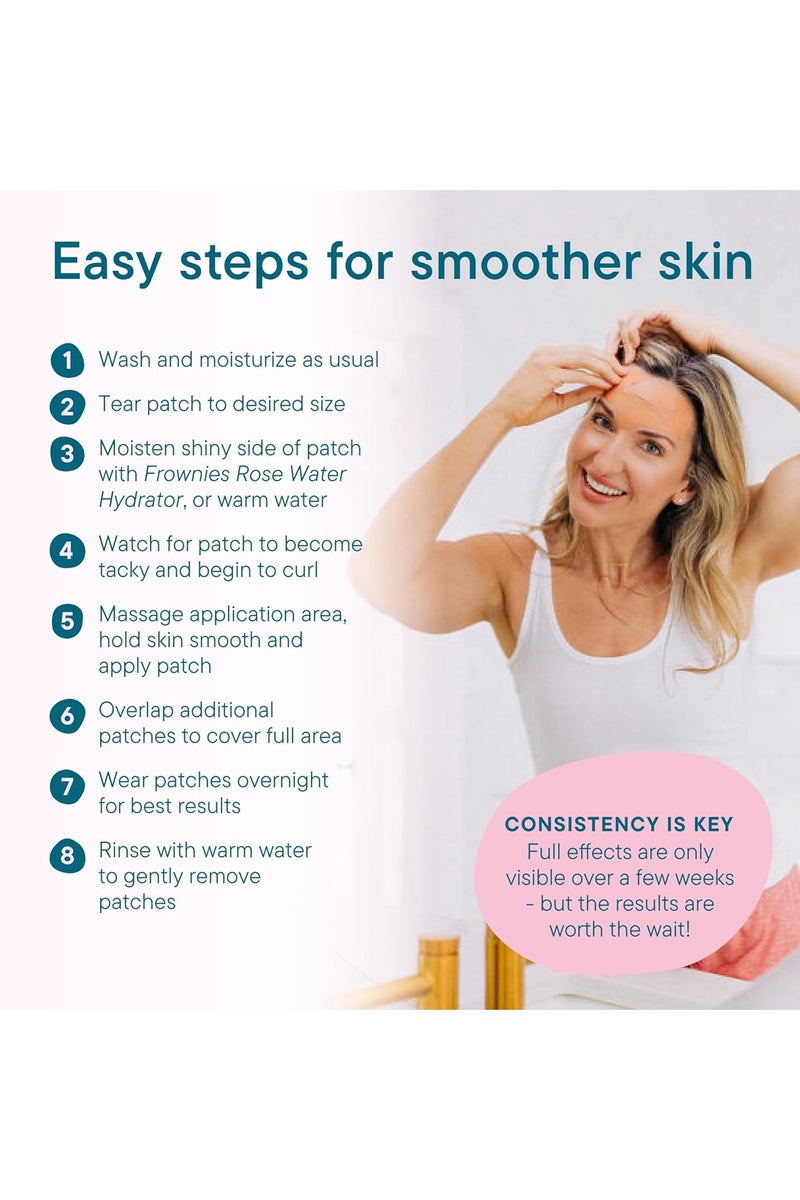 فراونيز الجبهة وبين العينين بقعات الوجه - بقعات منخفضة الحساسية لتناعم وتخفيف الجبهة الأفقية و الخطوط الحادية عشرة - للاستخدام بين عشية وضحاها، 144 عدد - Image 3