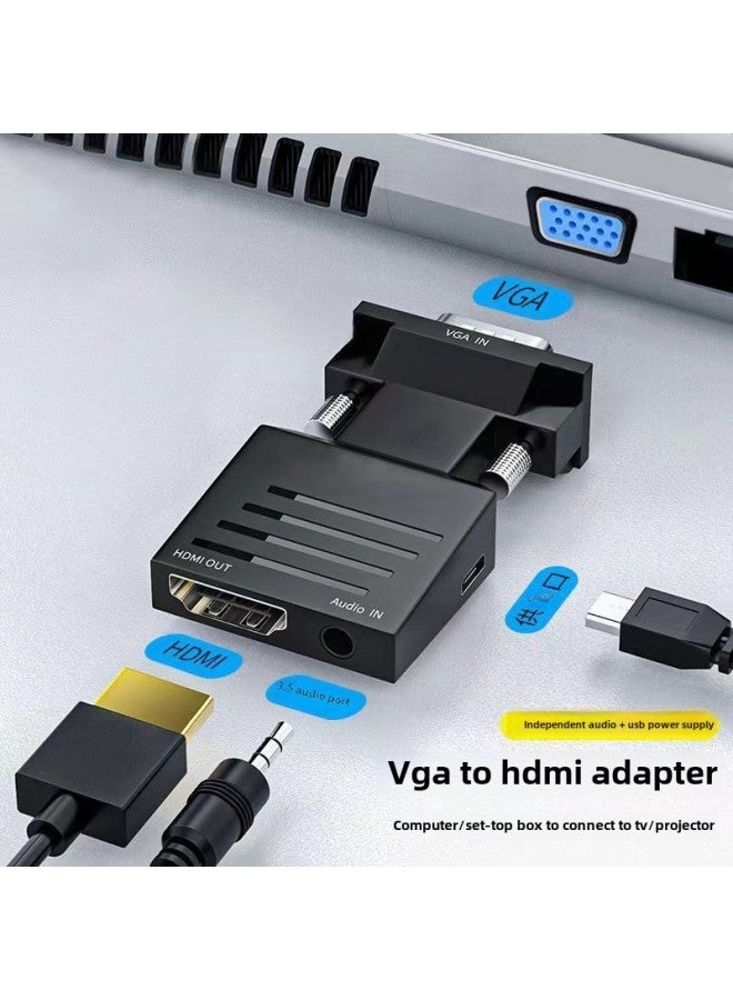 Digital Computer Adapter Card Converter Cable For Laptop Desktop Pc Usb 3.0 To Sata Iii 6gbps High-speed Data Transfer-Color:VGA To HDMI Bag Black  - Image 1