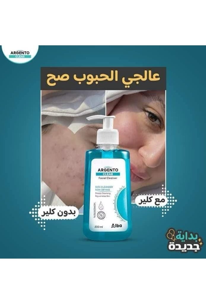 ARGENTO Clear Facial Cleanser For Oily & Mixed Skin Type 200 Ml  - Image 5