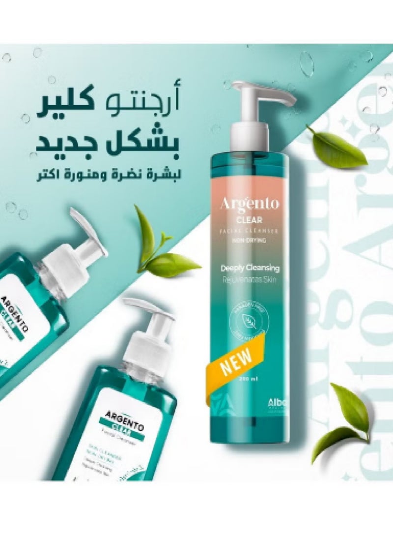 ARGENTO Clear Facial Cleanser For Oily & Mixed Skin Type 200 Ml  - Image 2