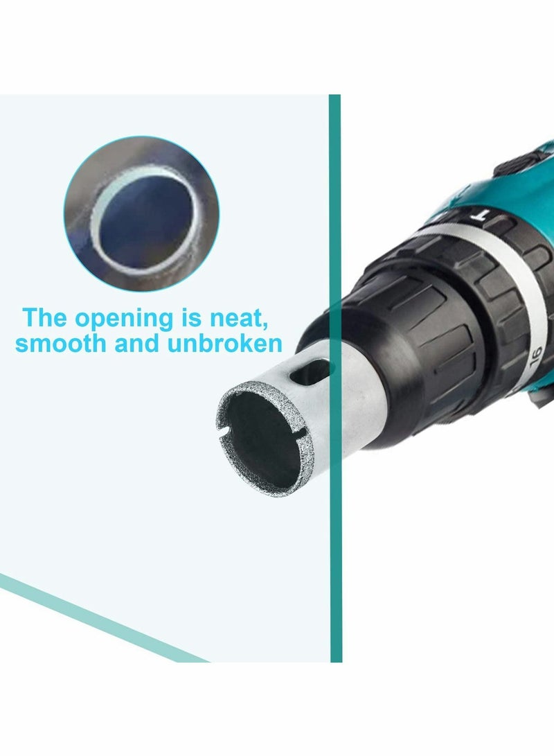 Diamond Drill Bits, Hole Saw Bit Set Kit, High Quality Glass for Bottles,Pots, Marble, Granite Stone, Tile Cutting 0.23 Inch - 2 Inch（6mm 50mm）15 Pcs  - Image 2