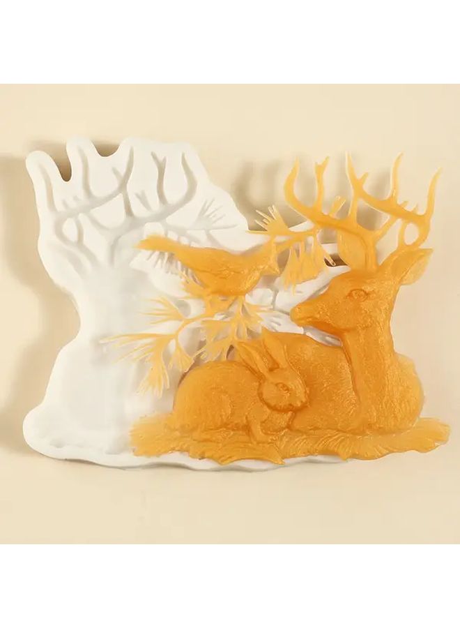 Reindeer And Bird Silicone Mold Y 122 For Baking Resin Crafts - Image 1