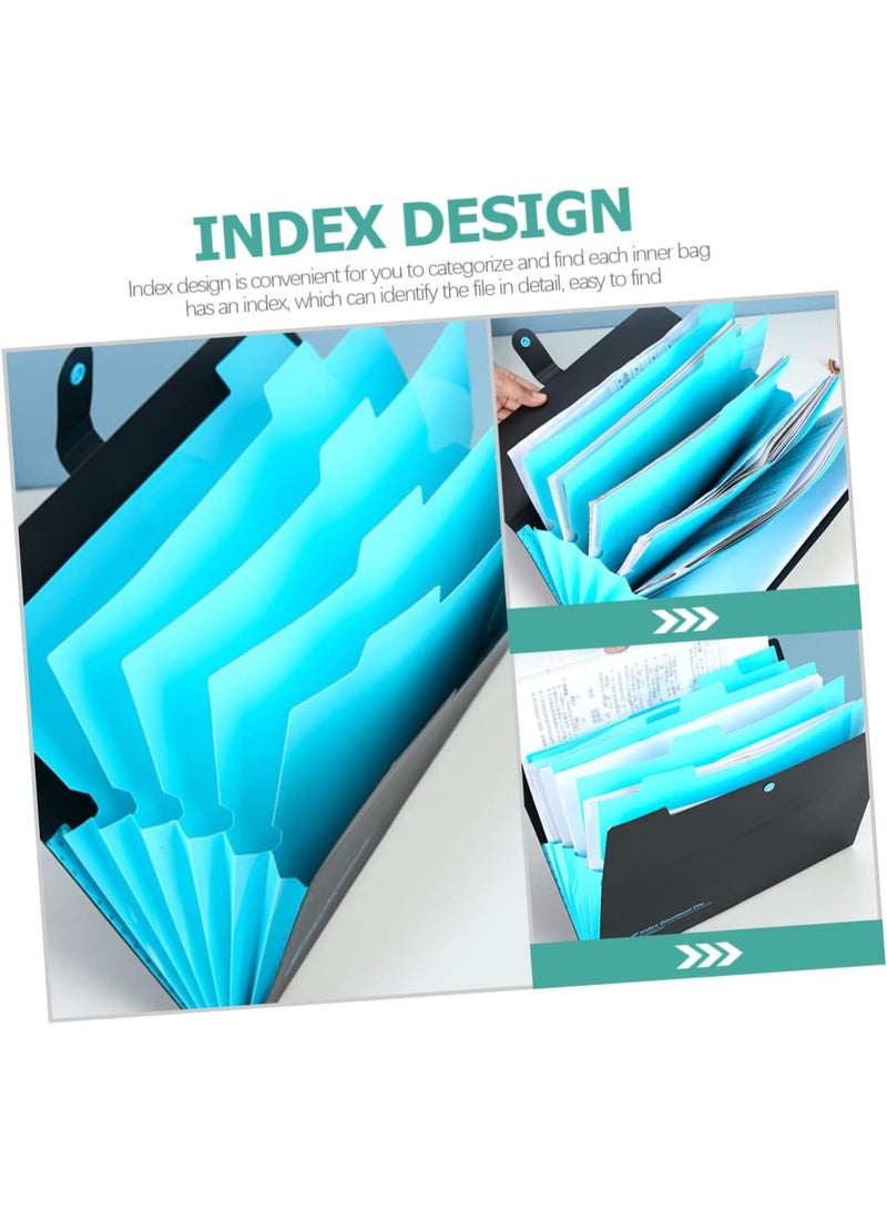 PTTIMFFM 4 Pack Expanding Accordion File Folders, 6-Pocket A4 Letter Size Document Organizers with Snap Closure, Portable Filing Folders for Home, School, Office - Image 2