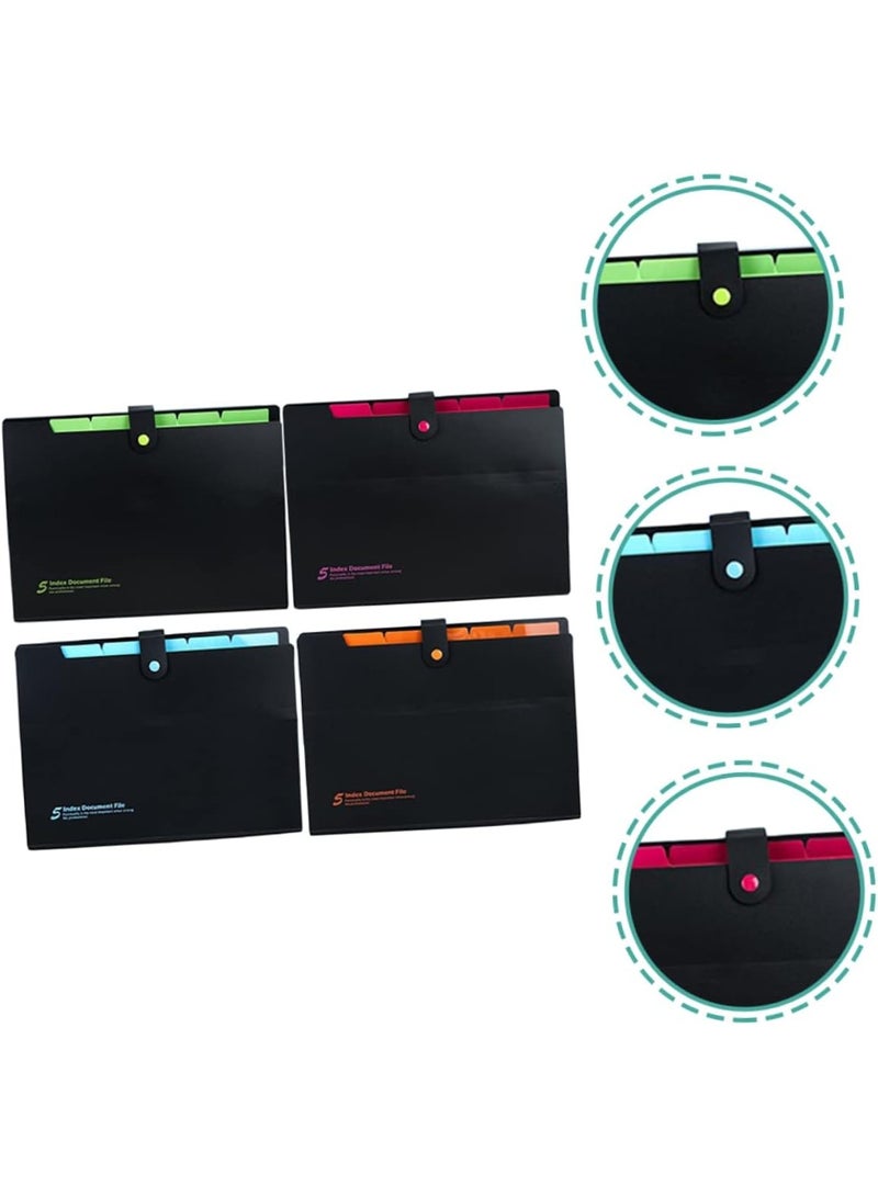 PTTIMFFM 4 Pack Expanding Accordion File Folders, 6-Pocket A4 Letter Size Document Organizers with Snap Closure, Portable Filing Folders for Home, School, Office - Image 4