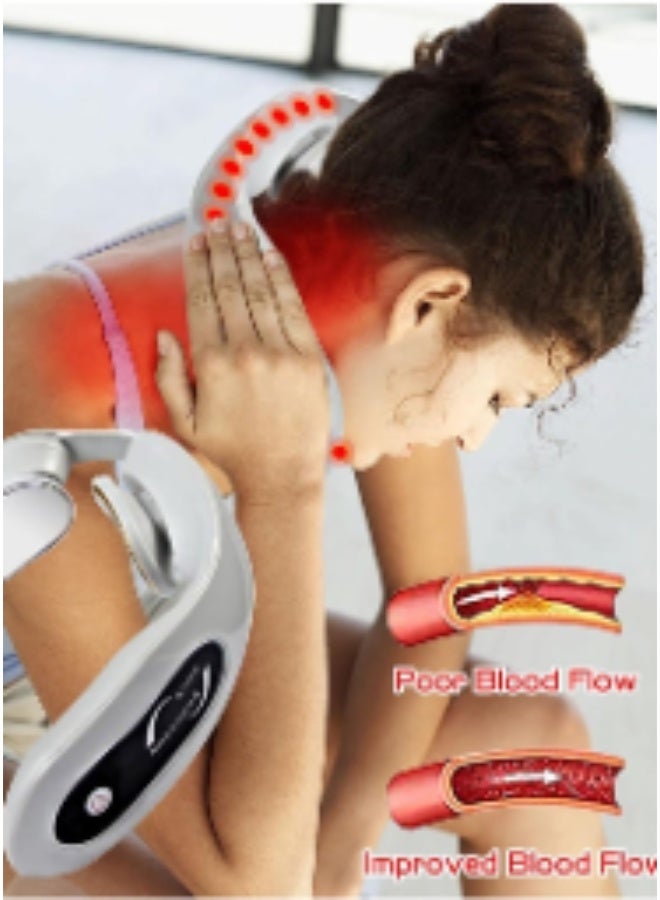 Loquat Heated Neck Massager 6 Gears Hot Compress TENS Pulse Relieve Fatigue Muscle Relax Cervical Spine Massager - Image 2