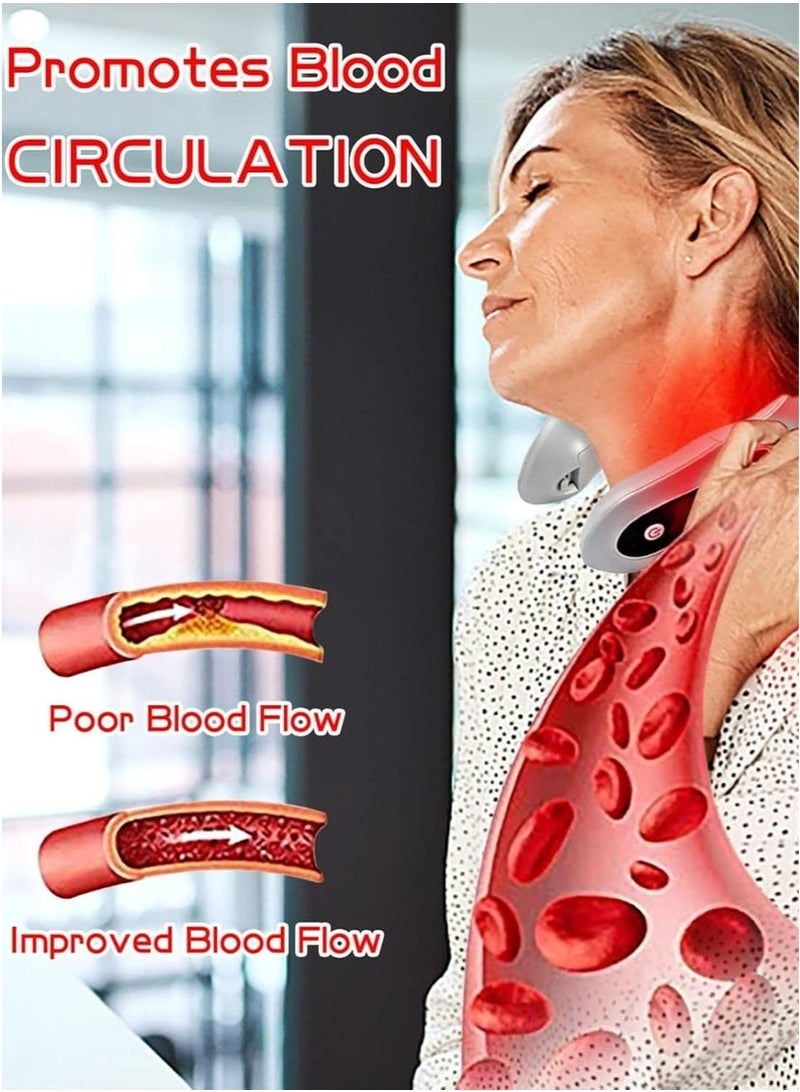 Loquat Heated Neck Massager 6 Gears Hot Compress TENS Pulse Relieve Fatigue Muscle Relax Cervical Spine Massager - Image 3