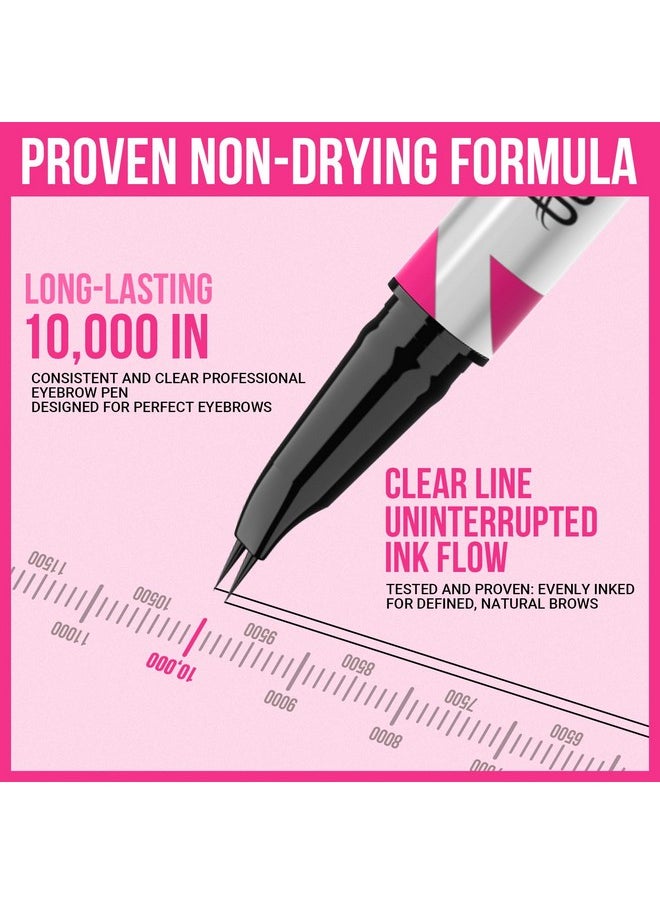 iMethod - iMethod Curved Eyebrow Pen - Eyebrow Pencil 2-in-1 Dual-Ended Eyebrow Pen with Curved Tip and Precise Brush-Tip, Microblading Eyebrow Pen for Natural Hair-Like Brows, Long Lasting, Dark Brown - Image 1
