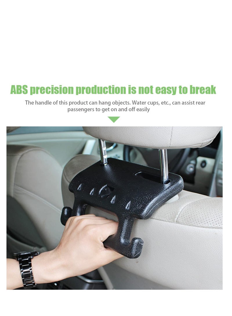 Car Seat Headrest Hook Multifunctional Back Seat Headrest Grab Handle Hanger Storage Organizers for Purse Coat Grocery Handbag Interior Accessories Universal for Car Truck SUV (2 Pack) - Image 4