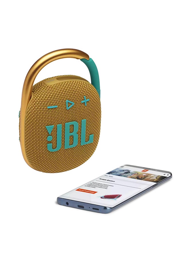 JBL Clip 4 Bluetooth Speaker Yellow - Image 5