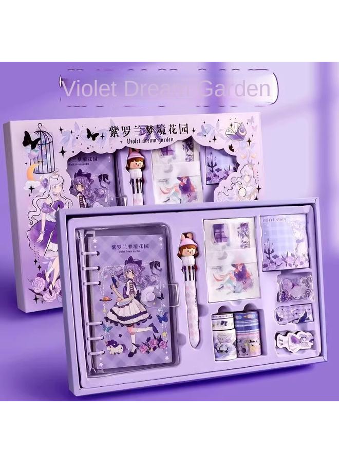 Bluejw Cute Student Hand Account Book Gift Box Learning Stationery Suit Children Primary School Girl Account Book Gift Award Gao Yan - Image 1
