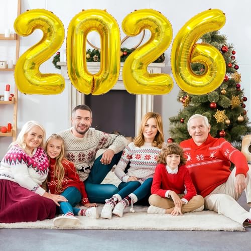 BBPOOL Gold 2026 Balloons 40 Inch 2026 Number Balloon Foil New Year Balloon Numbers for New Years Eve Party Graduation Party Decoration - Image 5