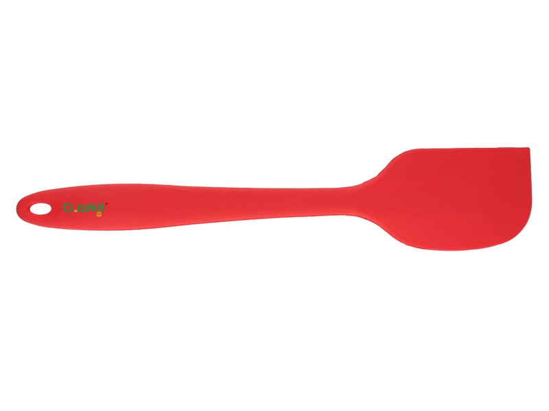 Clazkit - YH547 Premium Silicone Non-Stick Heat Resistant Spatulas with Steel Core Kitchen Utensils Non-Stick for Cooking, Baking and Mixing, 27cm,Red - Image 1