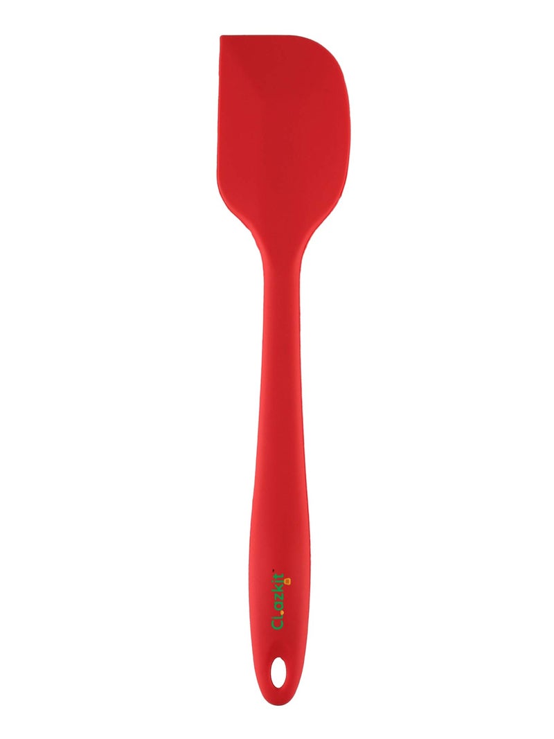 Clazkit - YH547 Premium Silicone Non-Stick Heat Resistant Spatulas with Steel Core Kitchen Utensils Non-Stick for Cooking, Baking and Mixing, 27cm,Red - Image 4