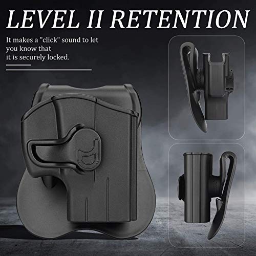 CYTAC OWB Holster for Taurus G2 G2C G2S G3 G3C G3X G3XL TX22 Compact, Optics Cut & Red Dot Sight Ready(No Laser), Right Handed - Image 3